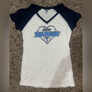 Tulsa Drillers Short sleeve shirt. Girls size large. Worn maybe once.